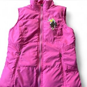 U.S. Polo Assn. Pink Puffer Vest